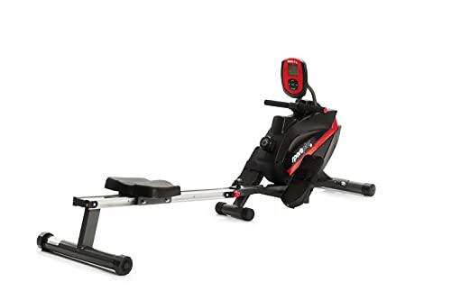 SportPlus SP-MR-008 - Máquina de Remo Fitness, Volante de Inercia de 8 kg, Sistema de Freno Magnético, 8 Niveles de Resistencia, Compatible con Correa de Pecho, Peso del Usuario hasta 150 kg