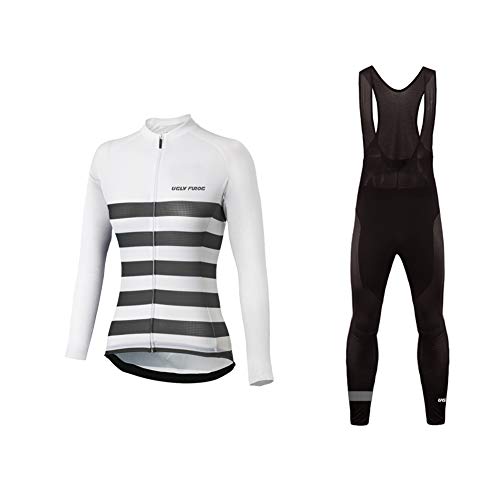 Sports Wear Ciclismo Jersey manga larga de invierno polar con Bicicletas para Mujer XS Multicolor