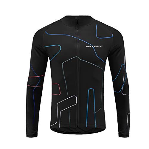 Sports Wear Maillot Ciclismo Hombre, Maillot Bicicleta Hombre, Camiseta Ciclismo con Manga Larga