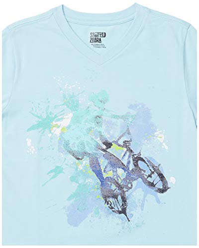 Spotted Zebra Short-Sleeve V-Neck T-Shirts Camiseta, 5-Pack BMX, 9-10 años, Pack de 5