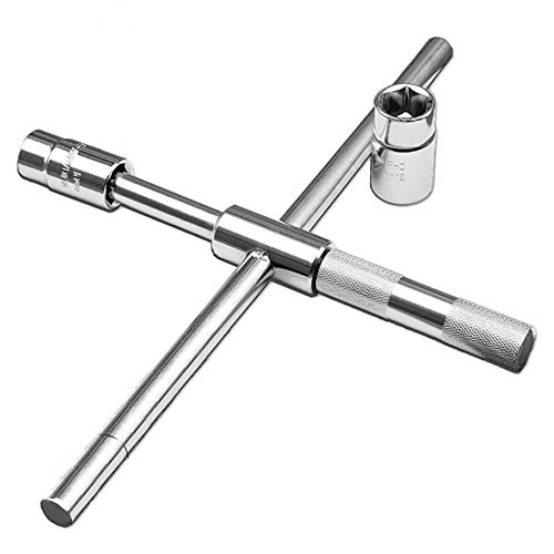 Spurtar Llave de Rueda de Cruz 17 19 21 23mm Extensible Rueda Telescópica Coche Furgoneta Brace Enchufe Neumático Tuerca Llave