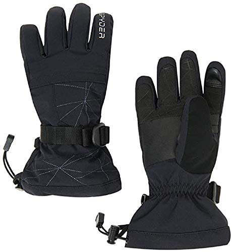 Spyder Overweb Guantes De Esquí, Niños, Black, M