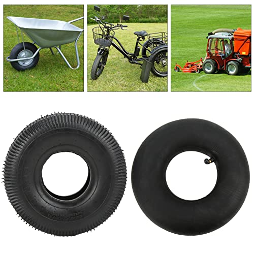 SPYMINNPOO Paquete de 2 Neumáticos con Tubo de Caucho Engrosado, Neumático Exterior de Repuesto, 4,10/3,50-4"para Camiones de Mano