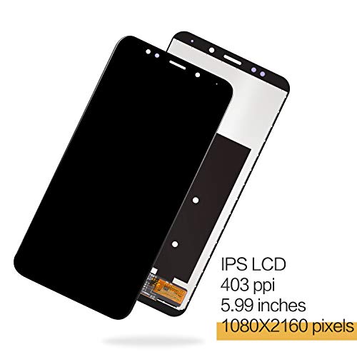 SRJTEK Pantalla LCD Pantalla Digitalizador Reemplazo del Conjunto del Panel táctil para Xiaomi Redmi 5 Plus Black