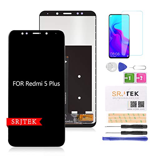 SRJTEK Pantalla LCD Pantalla Digitalizador Reemplazo del Conjunto del Panel táctil para Xiaomi Redmi 5 Plus Black