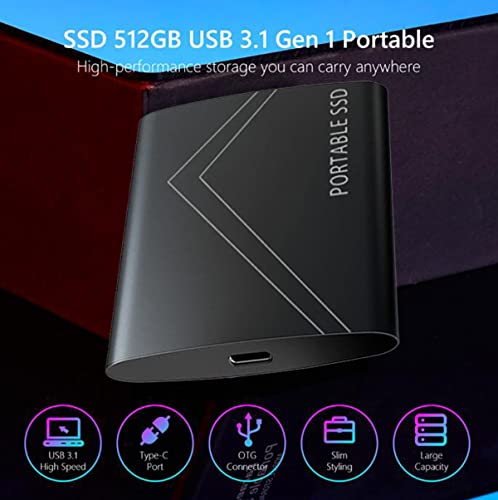 SSD externo de alta capacidad 2TB 4TB 8TB Tipo C Unidad de estado sólido portátil USB 3.1 540M/S Disco duro externo para computadoras portátiles y teléfonos celulares Con cable adaptador,4TB,Blue