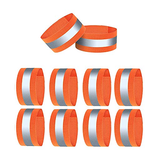 SSyang 10 Piezas Bandas Reflectantes Elásticas,Brazalete Reflectante Bandas Reflectantes Pierna Elásticas Reflectante Alta Visibilidad Correr Aire Libre Ciclismo Cinturón de Seguridad Reflectante