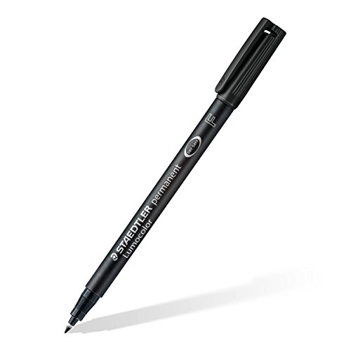 Staedtler Lumocolor 318-9 BKDA. Rotulador de punta fina de color negro. Blíster con 1 marcador con punta F.