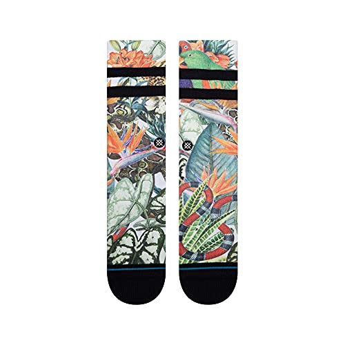 Stance Jungle Life Crew Calcetines, Blancuzco, Large