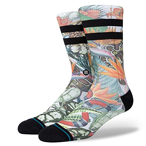 Stance Jungle Life Crew Calcetines, Blancuzco, Large