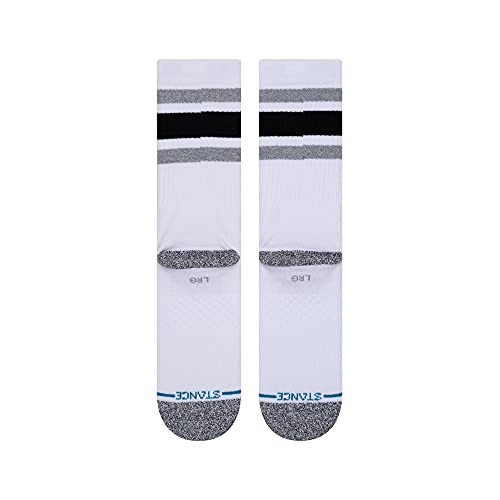 Stance The Classic Crew Calcetines, White, Medium para Hombre