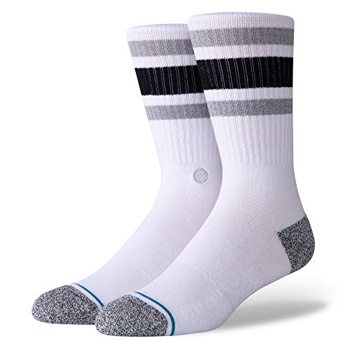 Stance The Classic Crew Calcetines, White, Medium para Hombre