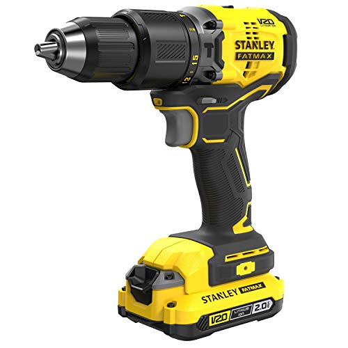 STANLEY SFMCD715D2K-QW Taladro PERCUTOR V20 LI-Ion 18V BRUSHLESS con 2 BATERÍAS 2Ah, Cargador Y MALETÍN