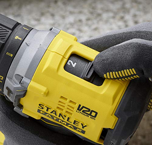 STANLEY SFMCD715D2K-QW Taladro PERCUTOR V20 LI-Ion 18V BRUSHLESS con 2 BATERÍAS 2Ah, Cargador Y MALETÍN