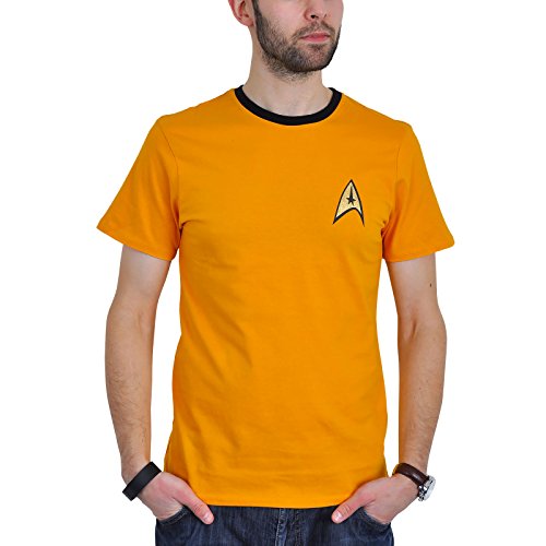 Star Trek Uniforme - Camiseta de manga corta para hombre Amarillo amarillo XL