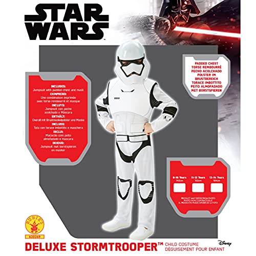 Star Wars - Disfraz de Stormtrooper, Episode 7, Deluxe, para niños (Rubie'S 620269-TW)