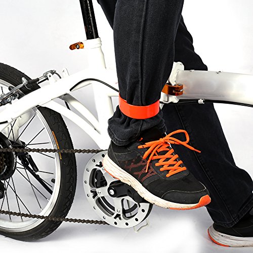 Starbun Tiras Reflectantes de ciclismo-20 Piezas Correas Reflectantes portátiles Pantalón de Seguridad Correa de Pierna Correa para Ciclismo Senderismo(Rojo)