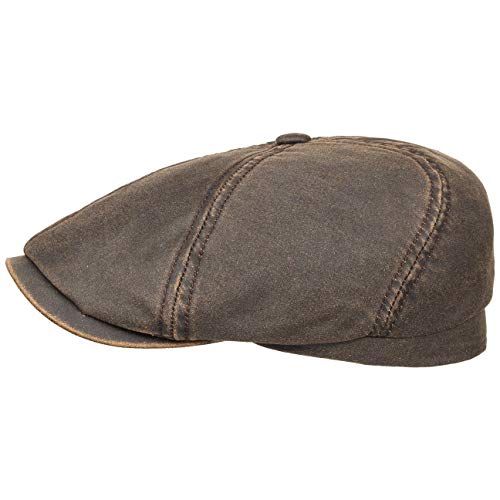 Stetson Brooklin Old Cotton Flatcap Hombre - Gorra Plana en Look Desgastado - Gorra con protección UV 40 - Gorra Plana con algodón - Gorra Plana Primavera/Verano - Gorra de Hombre