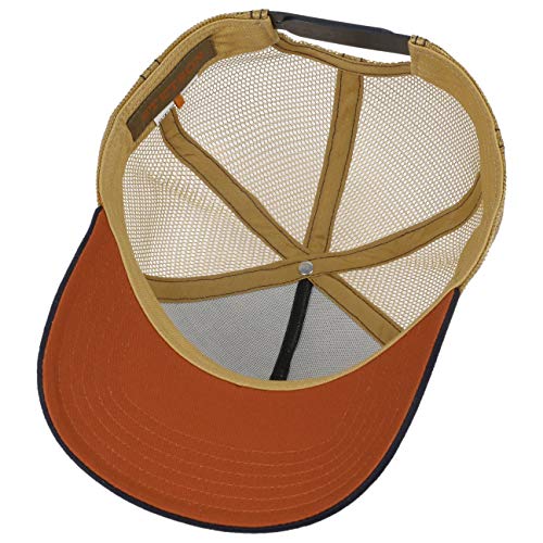 Stetson Gorra Trucker Free Like an Eagle Hombre - Camionero de béisbol Malla Snapback, con Visera, Forro, Forro Verano/Invierno - Talla única Beige-Azul