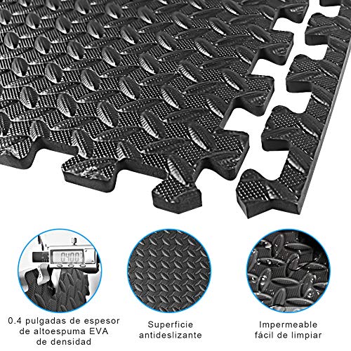 StillCool Esterilla Puzzle para Suelos, Puzzle Fitness Mat-20 PCS 30 * 30 cm | Estera del Ejercicio Que Entrelaza, Ladrillo Cuadrado de La Espuma del Rompecabezas, para Familia, Gimnasio