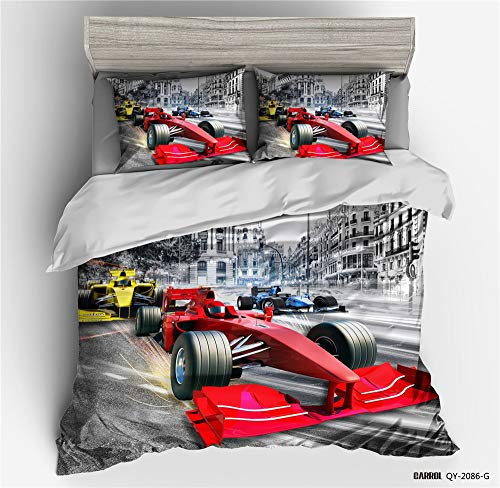 Stillshine Ropa de Cama Funda nórdica 180 x 220 cm - Cama 90 cm/105 cm con Cremallera 3D Desierto Fuera de la Carretera Llama Harley Urbana Ecuación Niño Estudiante King Queen