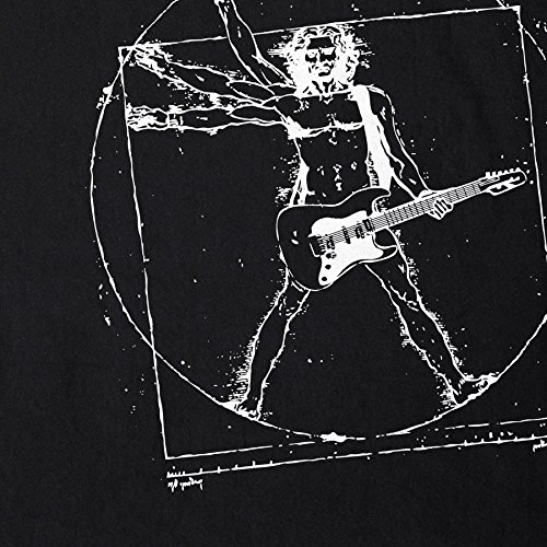 style3 Da Vinci Rock Camiseta para Hombre T-Shirt música Festival, Talla:XL, Color:Negro