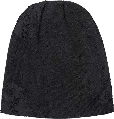 styleBREAKER Gorro Beanie Unisex con Superficie Estructura y frotada en «Look Vintage» Desgastado, Slouch, Beanie Largo 04024165, Color:Negro