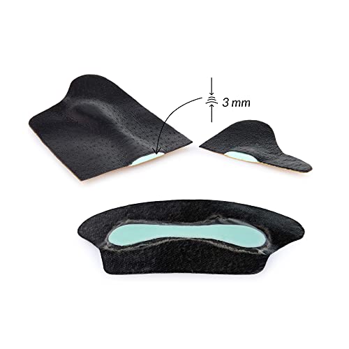 SULPO 4 pares de almohadillas para el talón - Plantillas de cuero auténtico con almohadilla de espuma de látex - Protección para el talón contra ampollas - Todos los zapatos - Para hombres y mujeres
