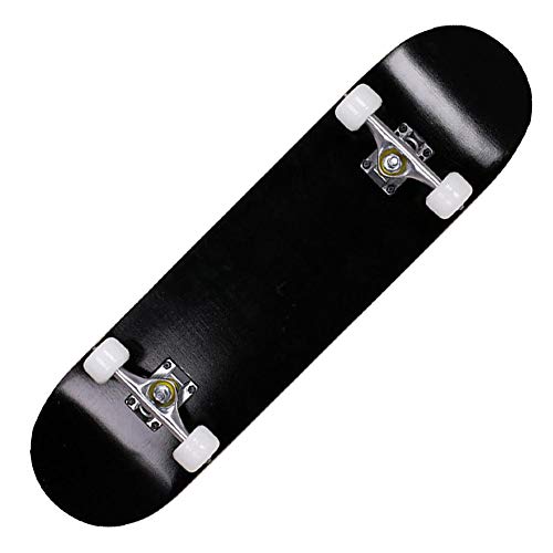 Sumeber - Tabla de skateboard para adultos, para principiantes, cumpleaños, monopatín, para adolescentes, niñas, niños y adultos, Negro