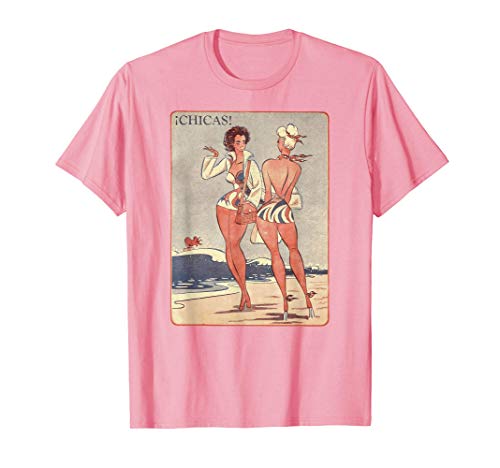 Summertime Pin Up Art Chicas Retro Bikini Beach Camiseta