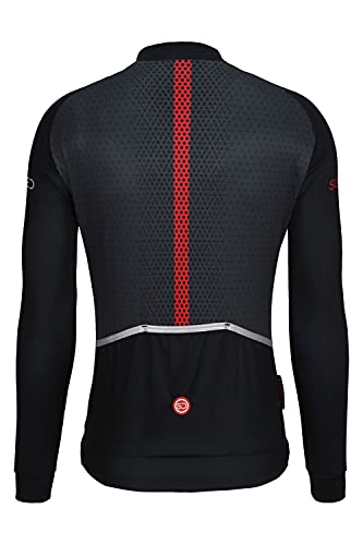 SUNDRIED Camiseta de Ciclismo de Manga Larga para Mujer, Camiseta de Ciclismo de Carretera, Camiseta de Bicicleta de montaña (Negro, M)