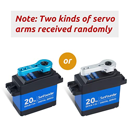SUNFOUNDER 20KG Servo Motor High Torque Servo, TD8120MG Metal Gear Digital Servo, Aluminium Case, Control Angle 270° for RC Robot Cars