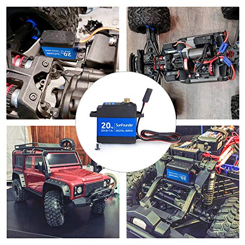 SUNFOUNDER 20KG Servo Motor High Torque Servo, TD8120MG Metal Gear Digital Servo, Aluminium Case, Control Angle 270° for RC Robot Cars