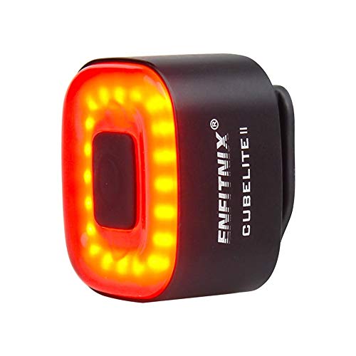 Sunsune Luz de Bicicleta LED Recargable USB, luz de Bicicleta Inteligente CUBELITE II, inducción de Freno, Modo de iluminación múltiple, IPX5 a Prueba de Agua