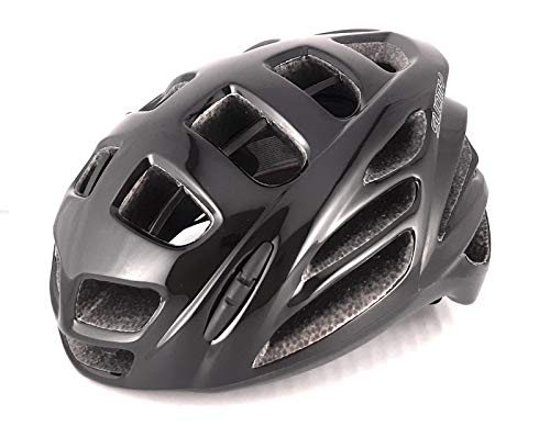 Suomy First Gun, casco de ciclismo por bicicleta de carreras, skateboard, ajustable, unisex, sistema de seguridad "SMART STRAP", certificado CE, Negro, talla M (54-58CM)