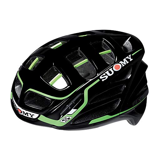 SUOMY GUNWIND - Casco para Bici, Multicolor (Black/Green), M (54-58)