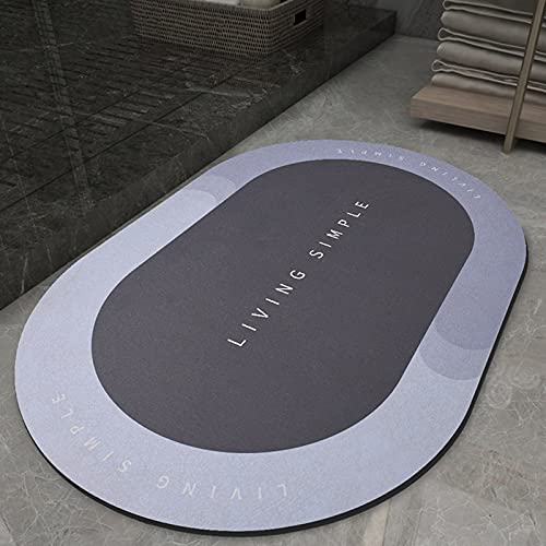 Super Absorbent Floor Mat,alfombrilla Súper Absorbente,alfombra De Baño Espuma,microfiber Bath Mats for Bathroom Non-Slip, Super Absorbent Quick-Dry Resist Dirt Entrance Rug Indoor Door Ma（grey）