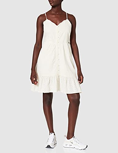 Superdry Broderie Mini Dress Vestido, Crema, X-Large para Mujer
