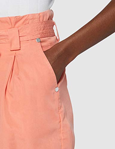 Superdry Desert Paper Bag Shorts Pantalones Cortos, Naranja (Pomegranate Ok5), XS para Mujer