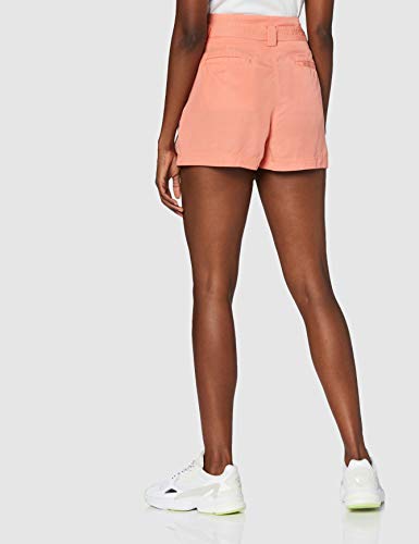 Superdry Desert Paper Bag Shorts Pantalones Cortos, Naranja (Pomegranate Ok5), XS para Mujer