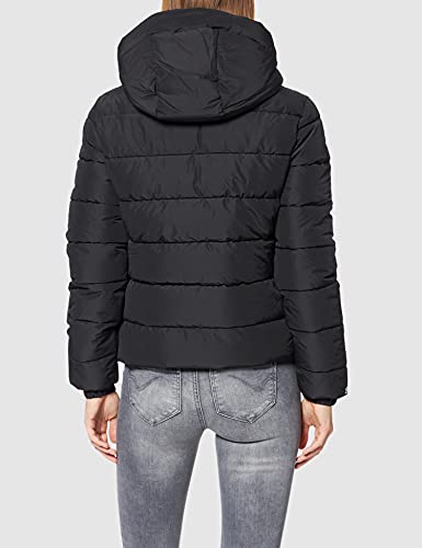 Superdry Hooded Spirit Sports Puffer Chaqueta, Negro, L para Mujer