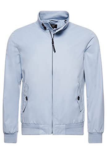 Superdry Iconic Harrington Chaqueta para Hombre, China Blue, Large