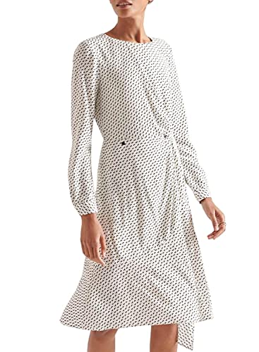 Superdry LS ECOVERO Twist Dress Vestido, Estampado Sonriente, L para Mujer