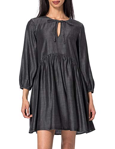 Superdry LS Tencel Dress Vestido, Black Wash, XL para Mujer