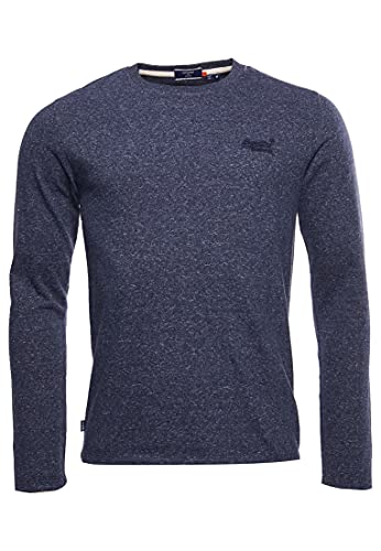 Superdry LS Top Camisa, Alimentador Eclipse Navy, M para Hombre