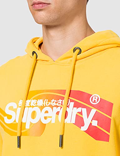 Superdry M2011736a CL Cali-Sudadera con Capucha, Springs Amarillo, Small para Hombre