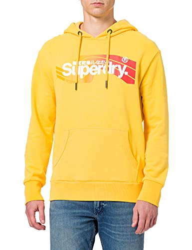 Superdry M2011736a CL Cali-Sudadera con Capucha, Springs Amarillo, Small para Hombre