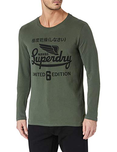 Superdry M6010385A Camisa, Color Verde, XXL para Hombre