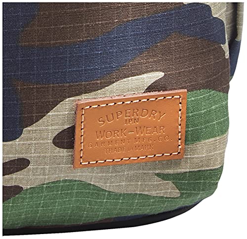 Superdry Printed, Montana Impresa para Hombre, Verde Camuflaje, Einheitsgröße