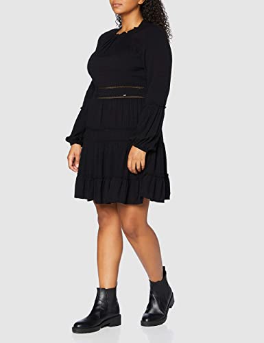 Superdry Richelle LS Dress Vestido Casual, Black, S para Mujer